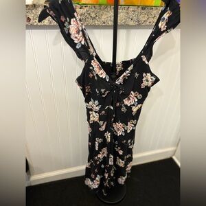Xhilaration Black Floral Maxi Dress